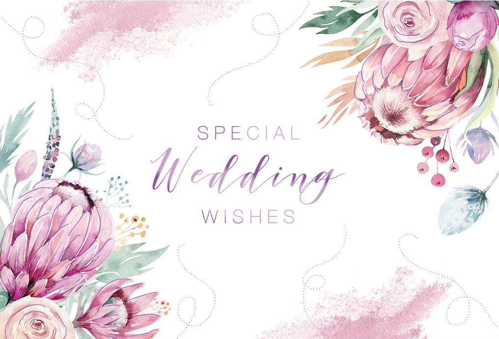 Pictura Corner Flowers wedding card featuring elegant floral corner design on a white background for special occasions